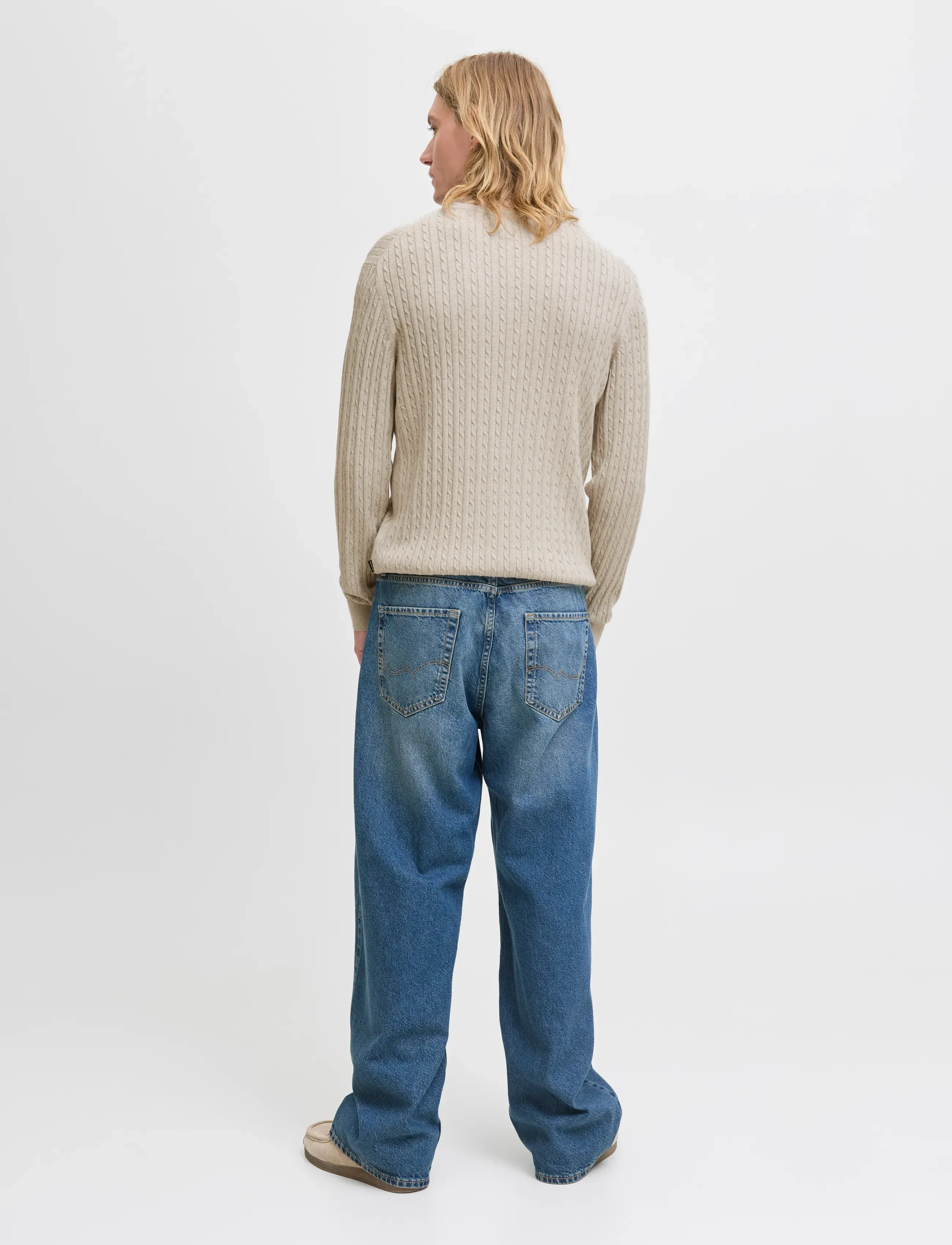 Jack & Jones - JJEEMIL KNIT CABLE CREW NECK NOOS - rundhalsad - oatmeal - 2