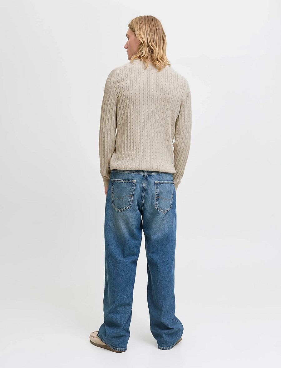 Jack & Jones - JJEEMIL KNIT CABLE CREW NECK NOOS - rundhalsad - oatmeal - 2