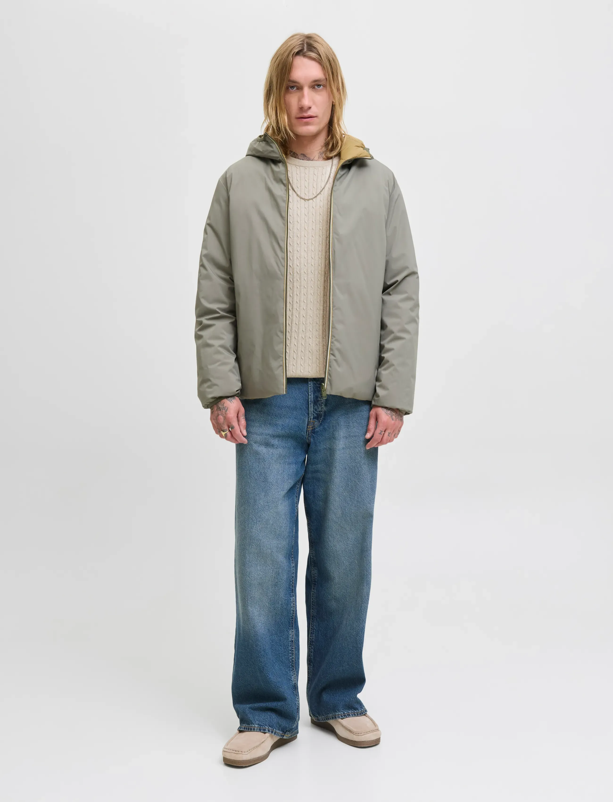 Jack & Jones - JJEEMIL KNIT CABLE CREW NECK NOOS - rundhalsad - oatmeal - 3