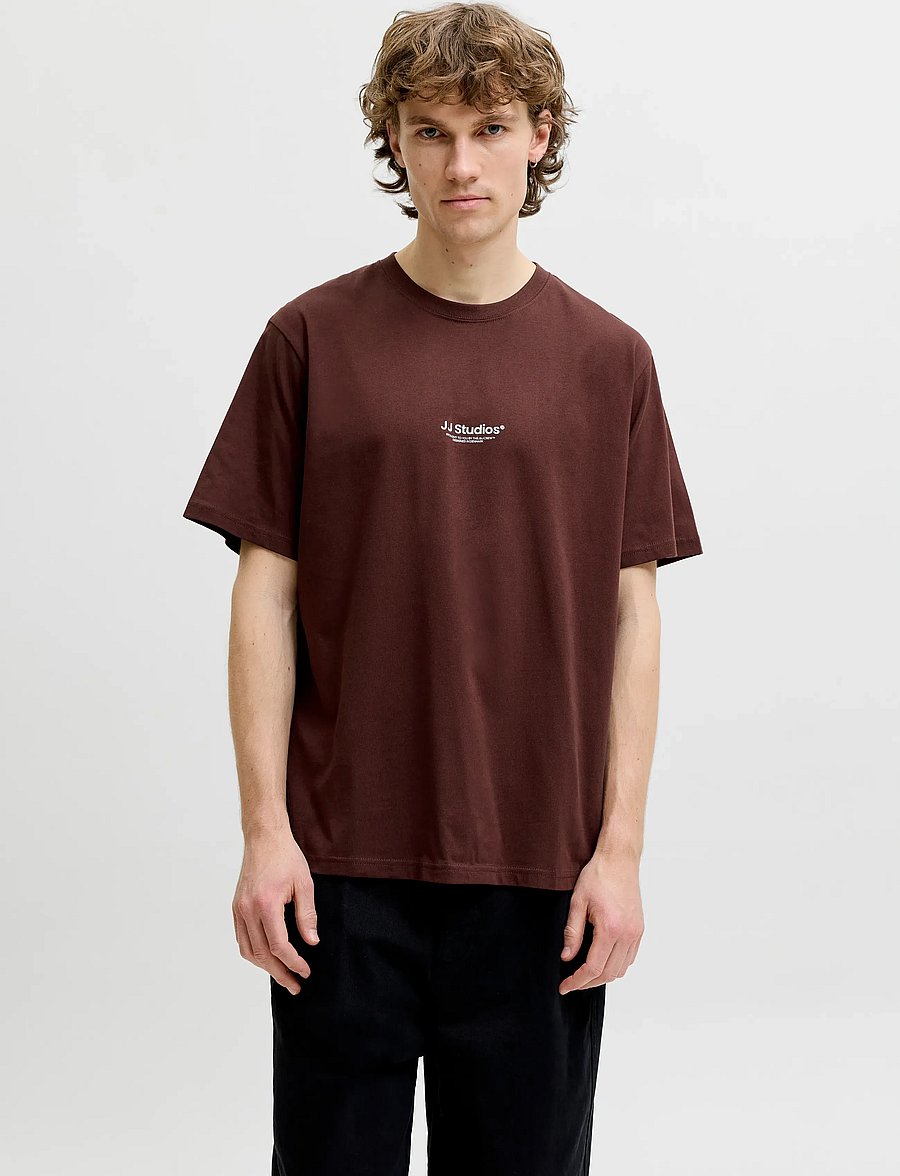 Jack & Jones - JJESOHO TEE SS CREW NECK NOOS - lühikeste varrukatega t-särgid - bitter chocolate - 0