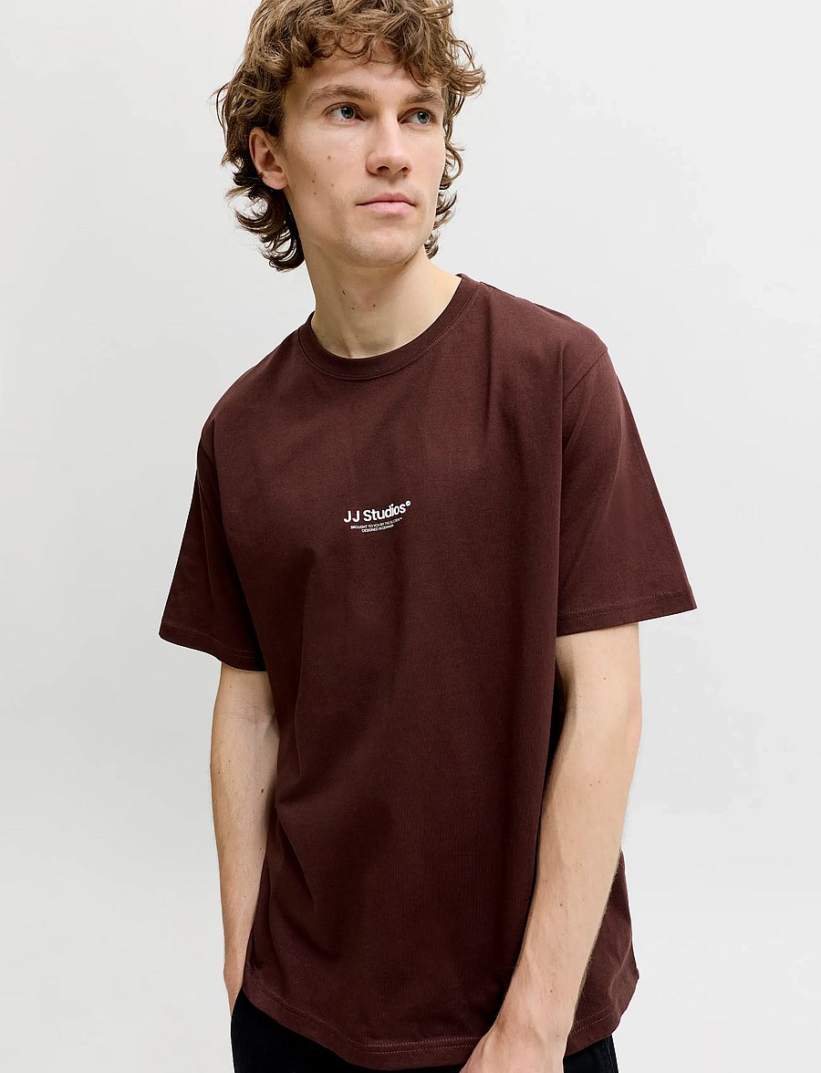 Jack & Jones - JJESOHO TEE SS CREW NECK NOOS - lühikeste varrukatega t-särgid - bitter chocolate - 5
