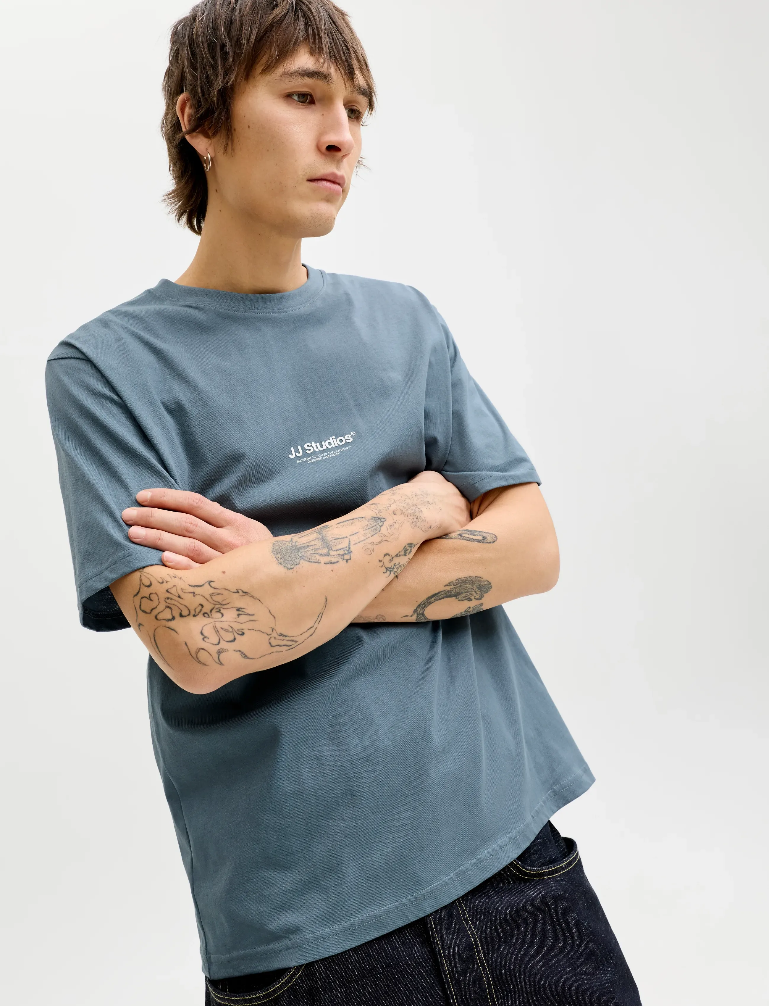 Jack & Jones - JJESOHO TEE SS CREW NECK NOOS - short-sleeved t-shirts - blue mirage - 5