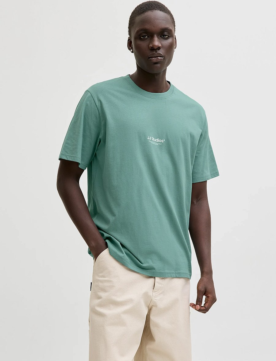Jack & Jones - JJESOHO TEE SS CREW NECK NOOS - kurzärmelig - mineral blue - 0