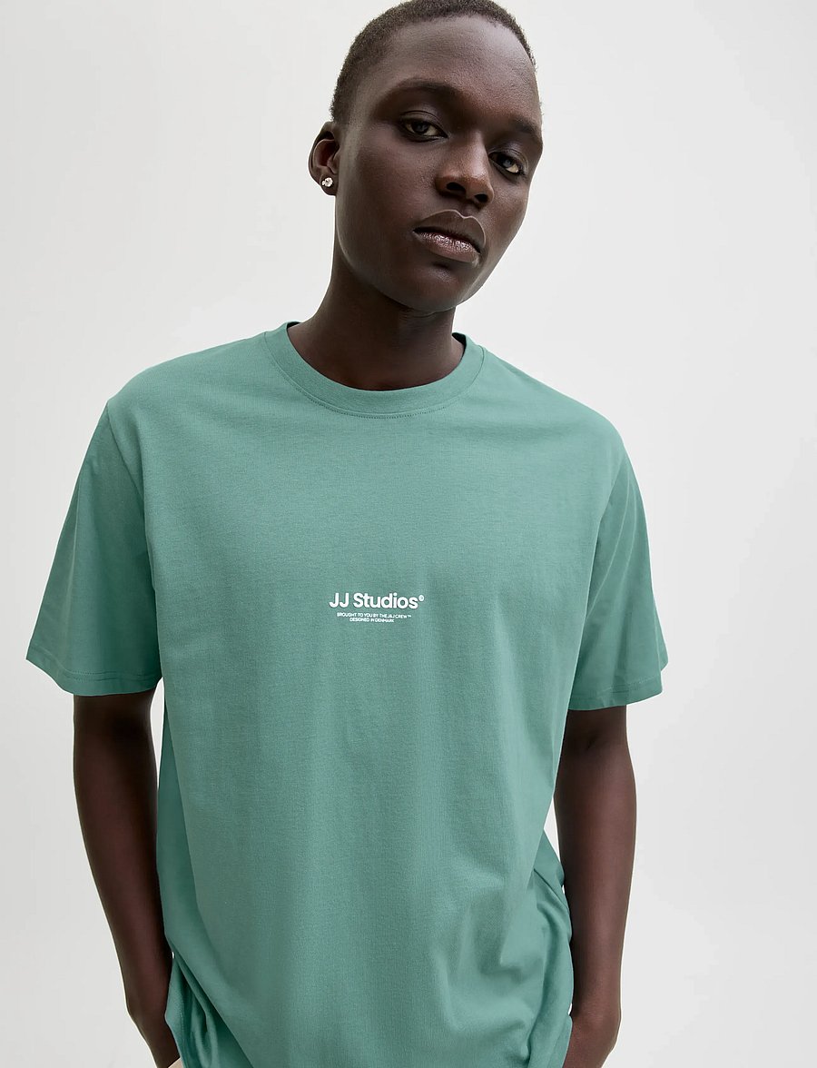 Jack & Jones - JJESOHO TEE SS CREW NECK NOOS - kurzärmelig - mineral blue - 5