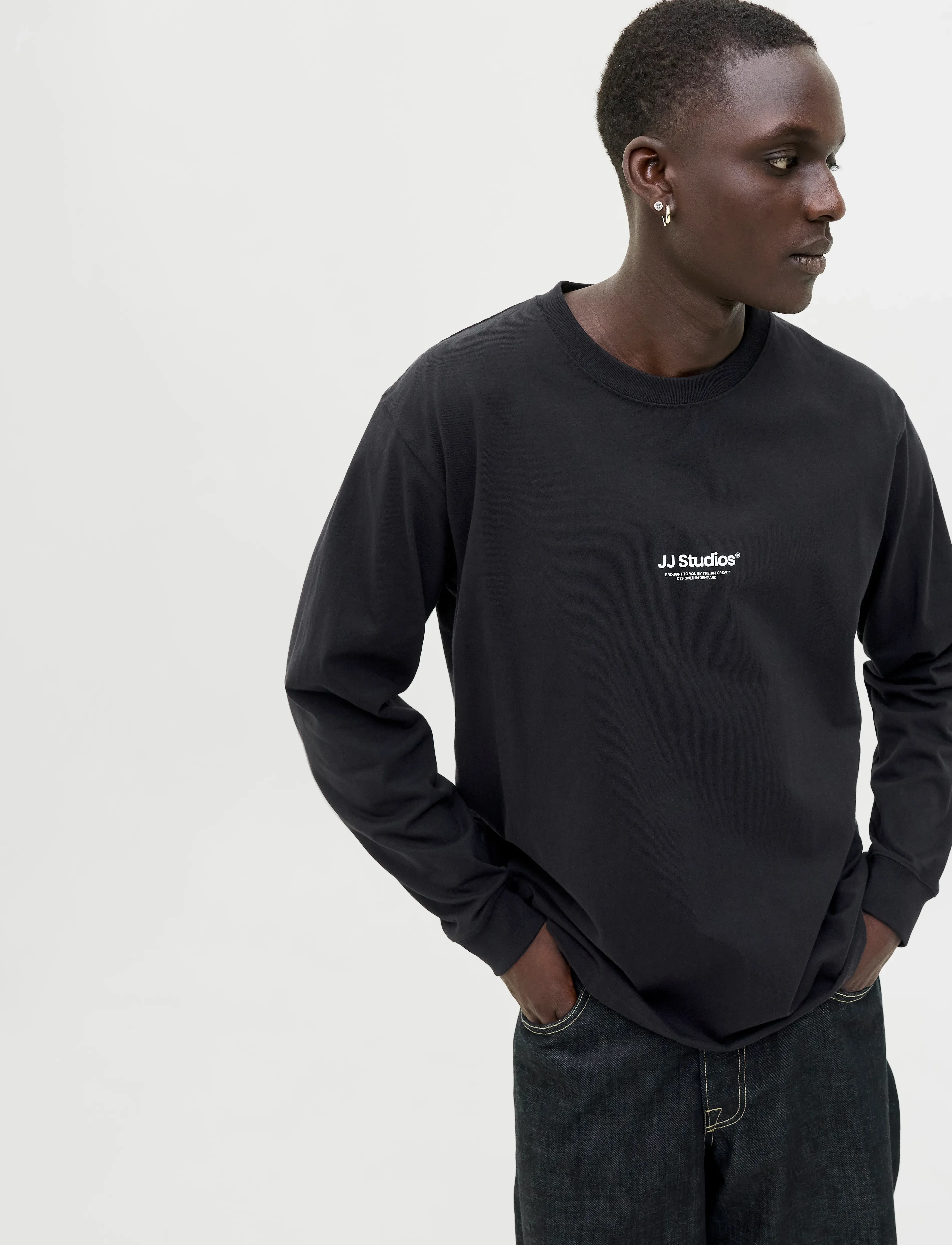 Jack & Jones - JJESOHO TEE LS CREW NECK NOOS - langærmede t-shirts - black - 4