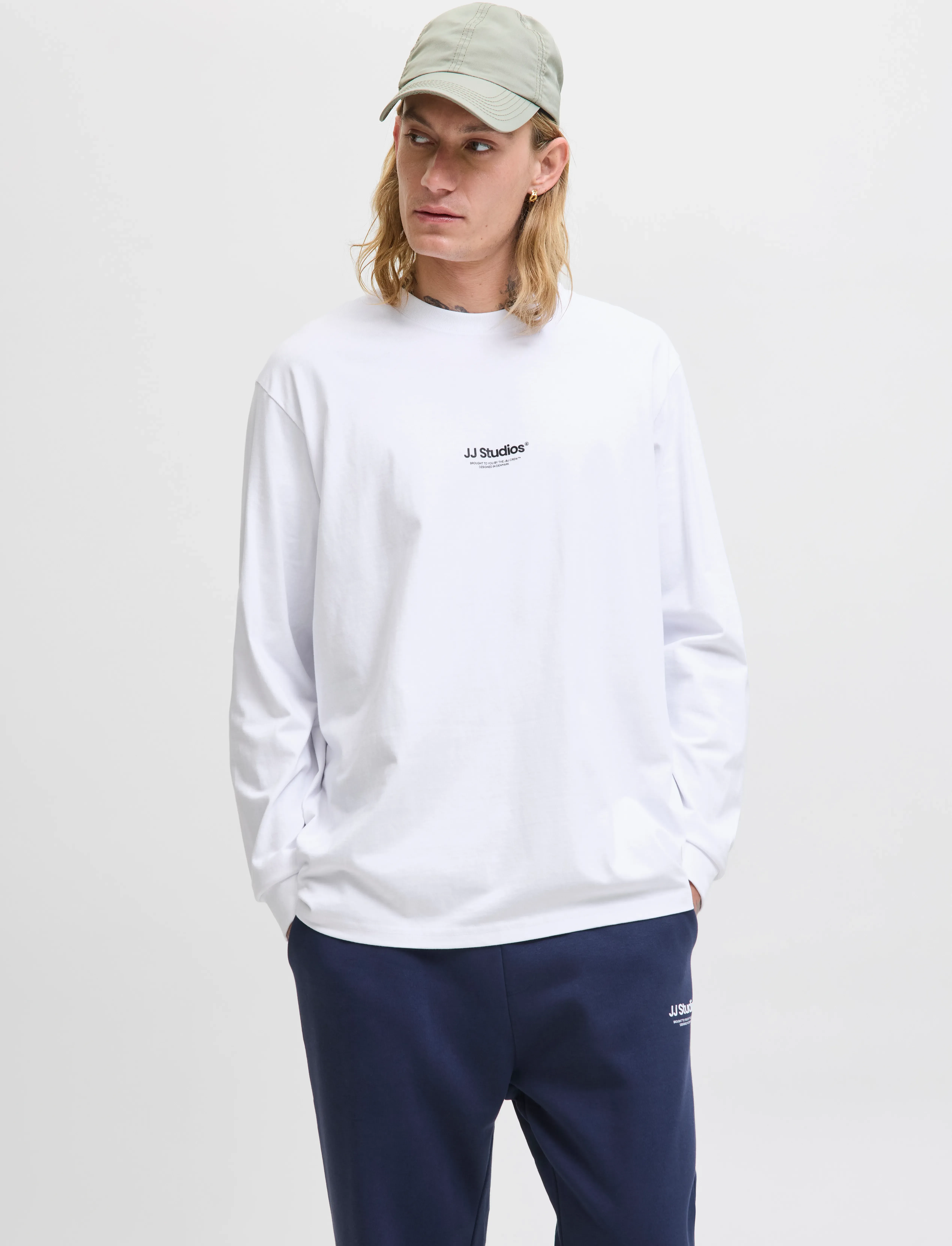 Jack & Jones JJESOHO TEE LS CREW NECK NOOS - Deals - WHITE / white