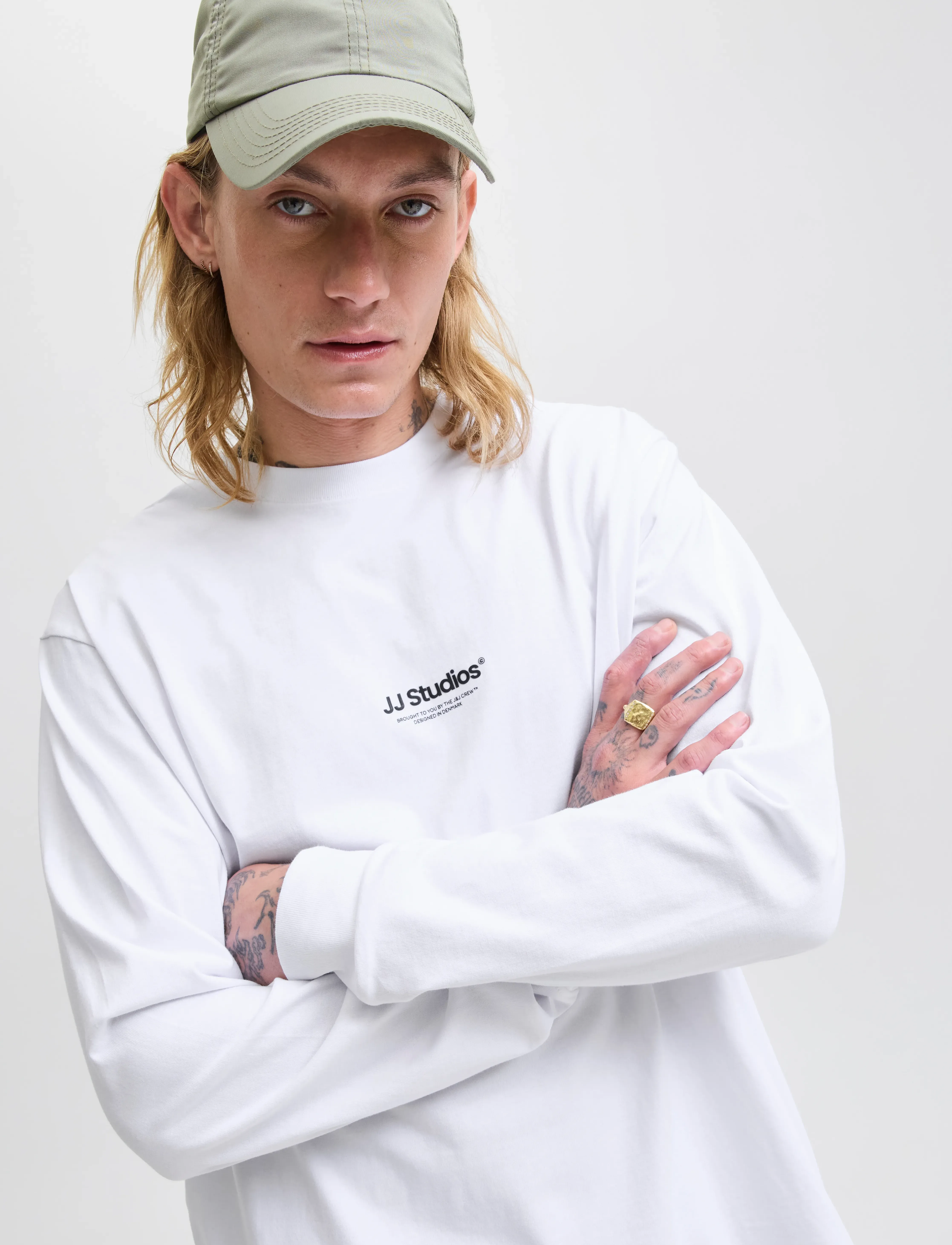 Jack & Jones - JJESOHO TEE LS CREW NECK NOOS - langærmede t-shirts - white - 4