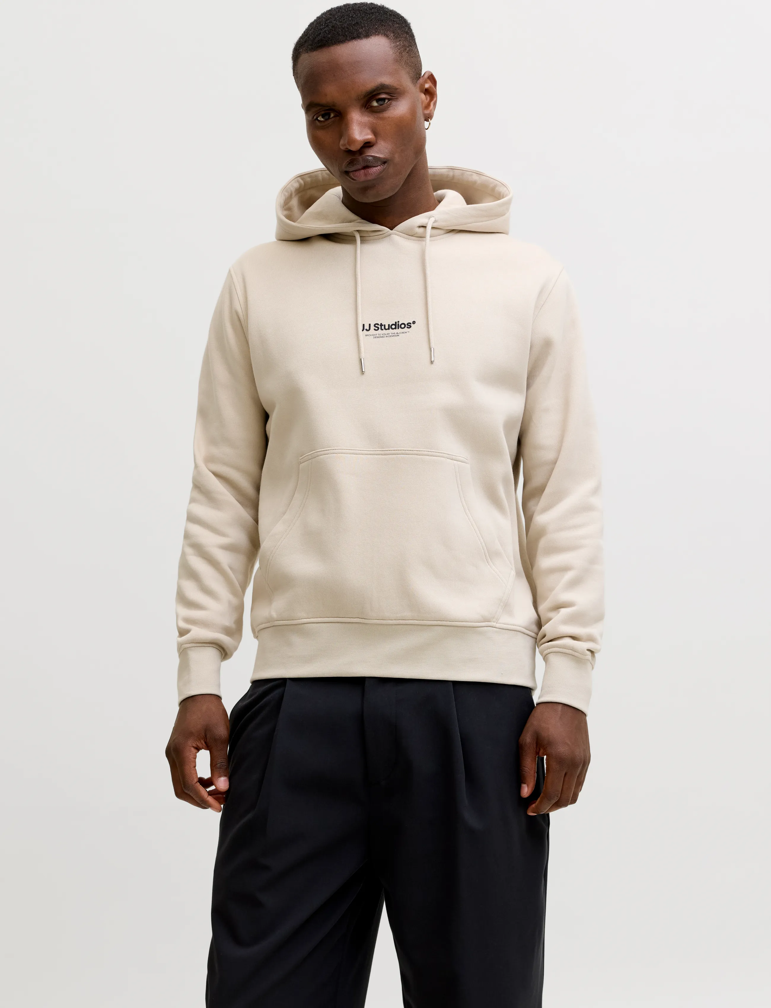 Jack & Jones JJESOHO SWEAT HOOD NOOS - Kapuutsiga pusad - MOONBEAM / cream