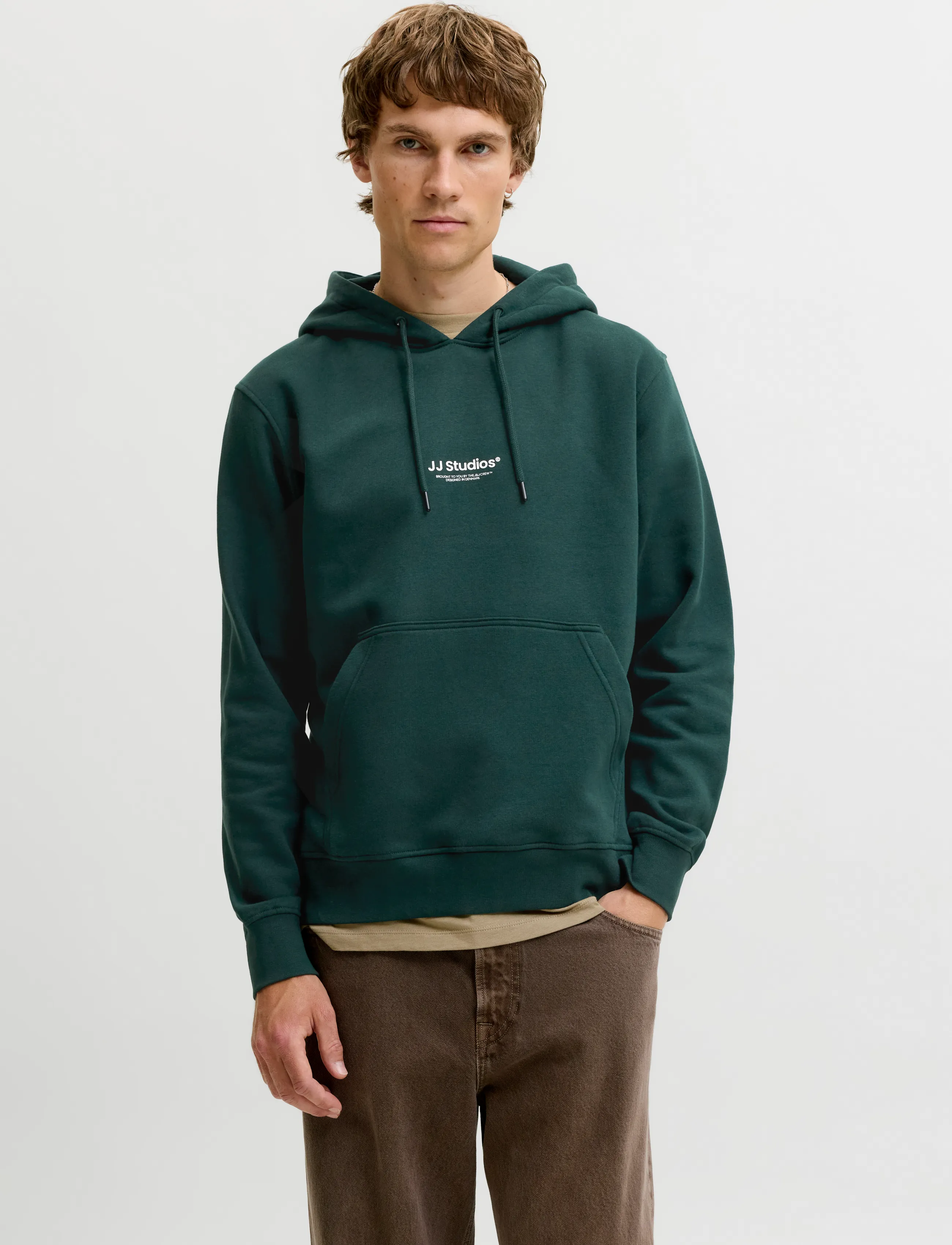 Jack & Jones JJESOHO SWEAT HOOD NOOS - Hoodies - SCARAB / green