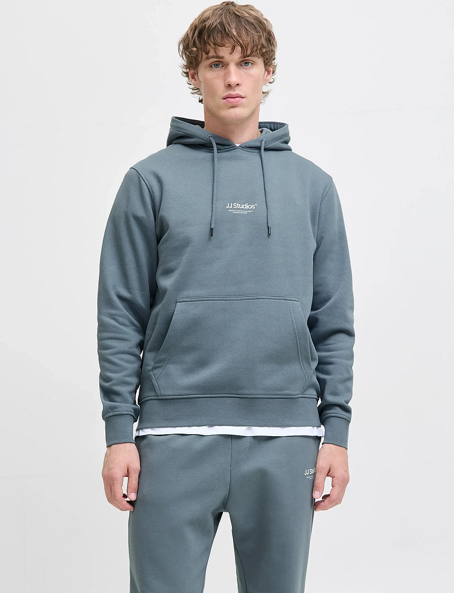 Jack & Jones - JJESOHO SWEAT HOOD NOOS - kapuzenpullover - stormy weather - 0