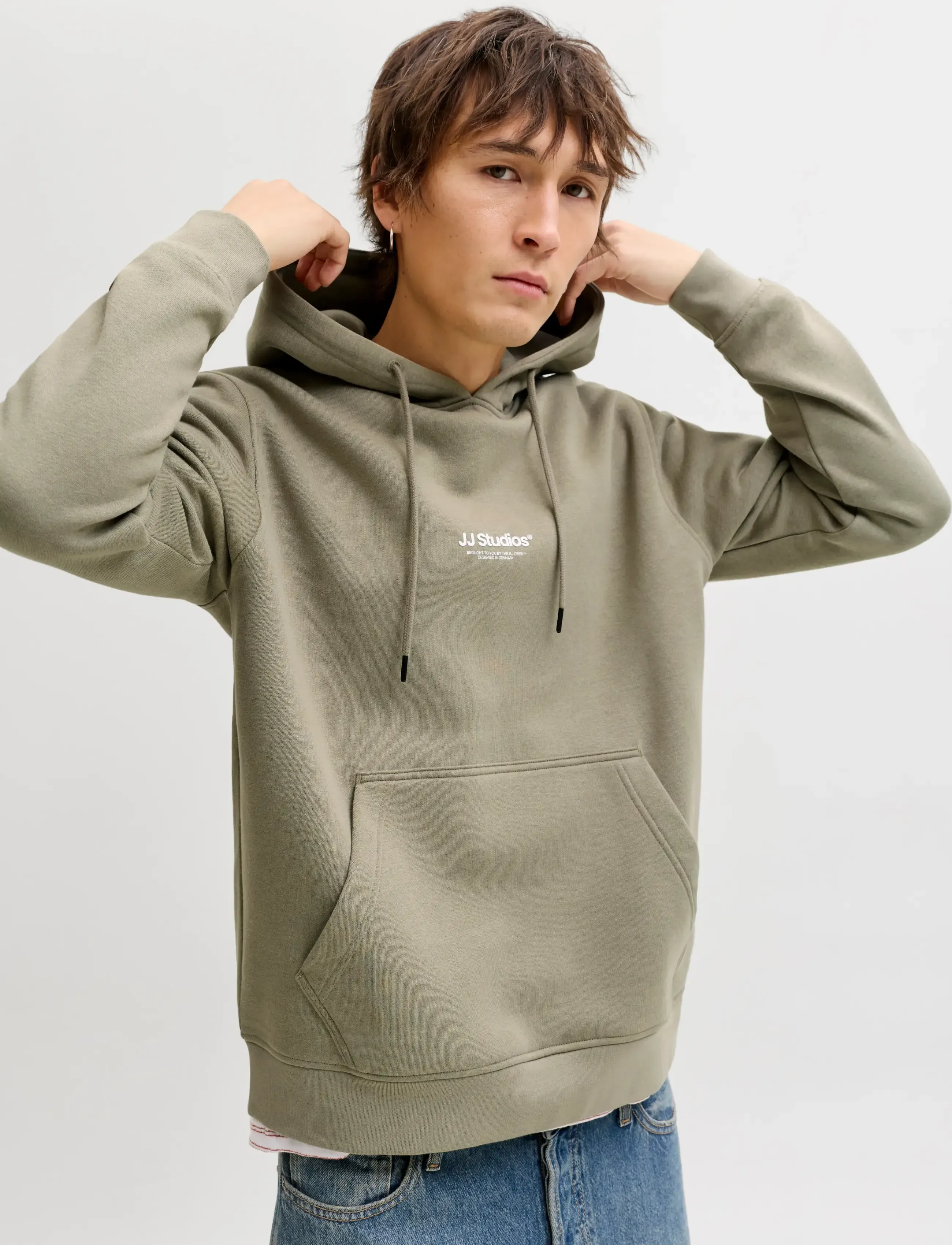 Jack & Jones - JJESOHO SWEAT HOOD NOOS - kapuutsiga dressipluusid - vetiver - 5