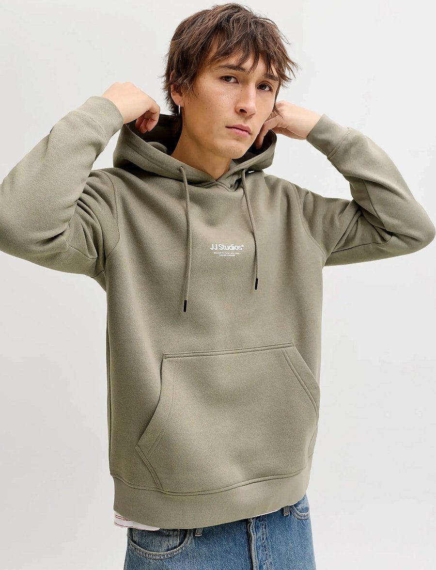 Jack & Jones - JJESOHO SWEAT HOOD NOOS - kapuzenpullover - vetiver - 5