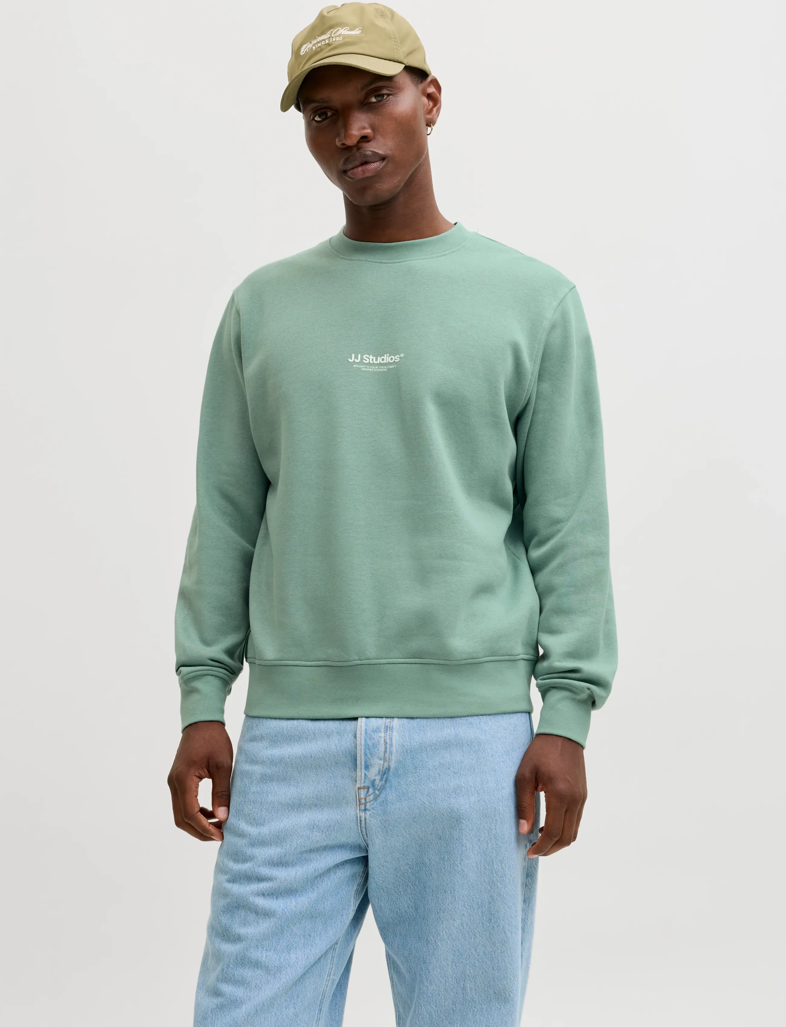 Jack & Jones JJESOHO SWEAT CREW NECK NOOS - Kleidung - MINERAL BLUE / green