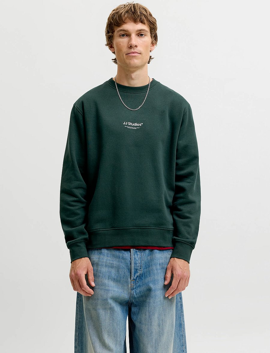 Jack & Jones - JJESOHO SWEAT CREW NECK NOOS - sweatshirts - scarab - 0