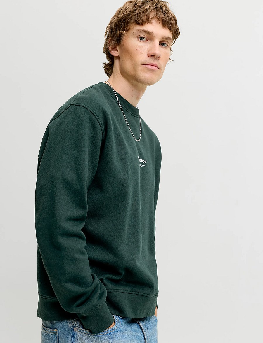 Jack & Jones - JJESOHO SWEAT CREW NECK NOOS - sweatshirts - scarab - 4