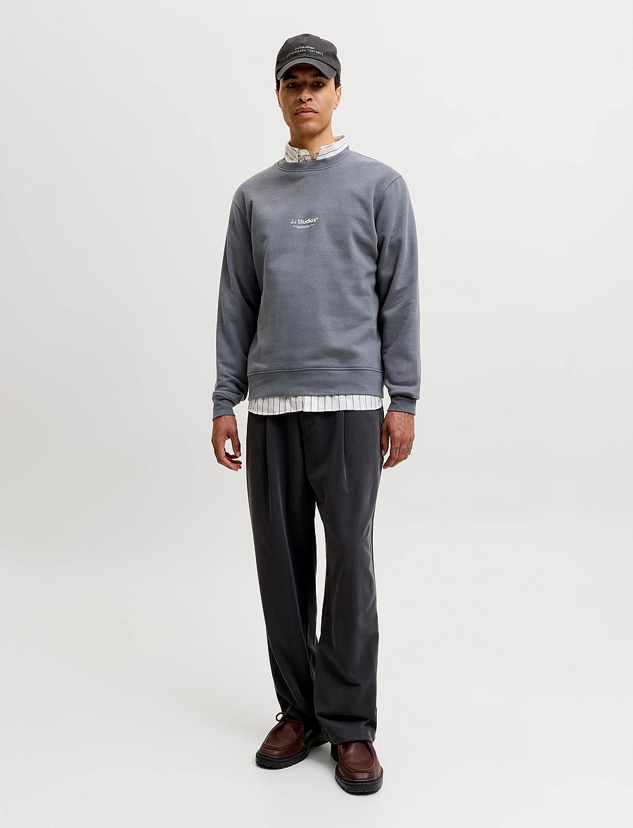 Jack & Jones - JJESOHO SWEAT CREW NECK NOOS - sweatshirts - turbulence - 3