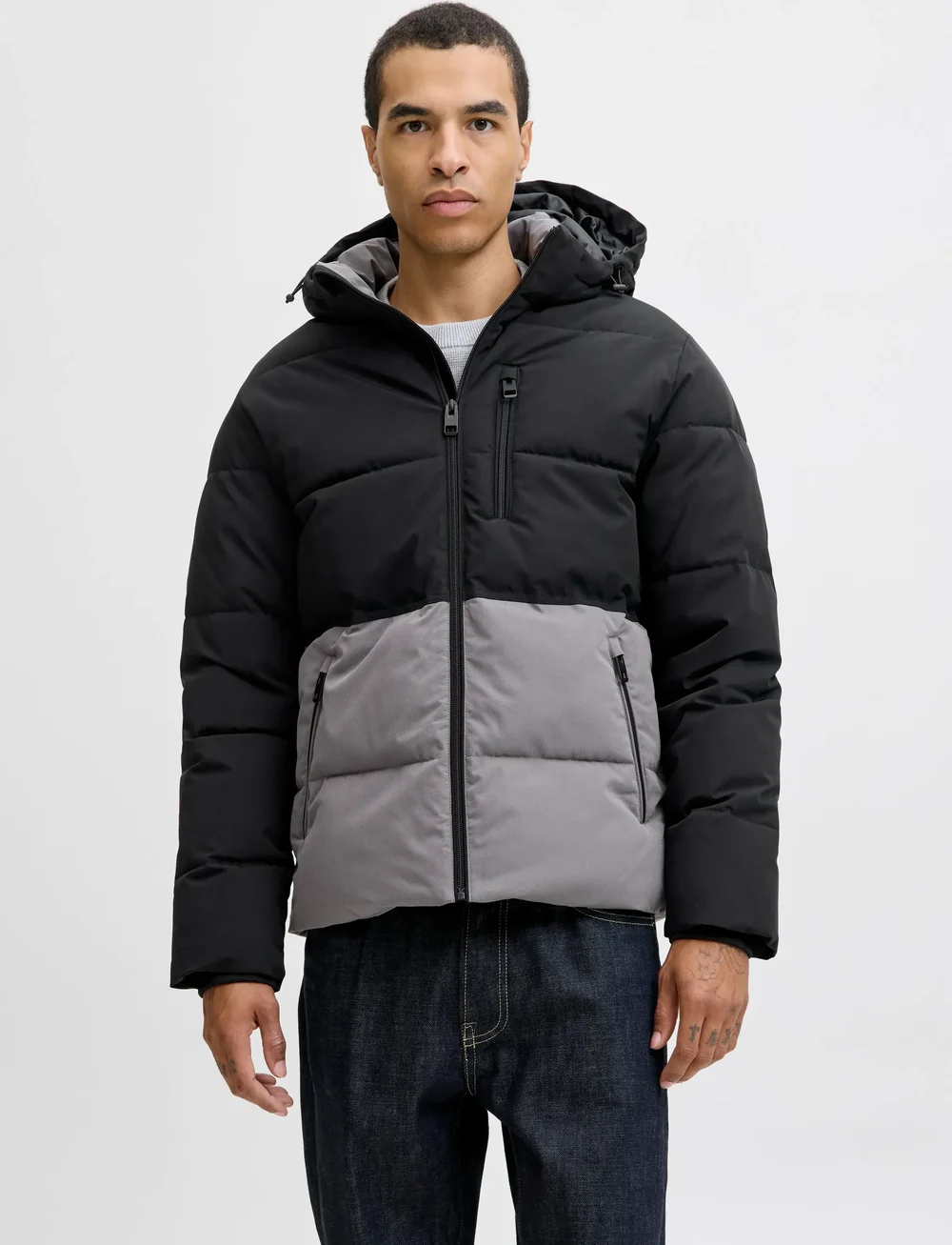 Jack & Jones - JJEOWEN PUFFER SN - vinterjackor - castlerock - 0