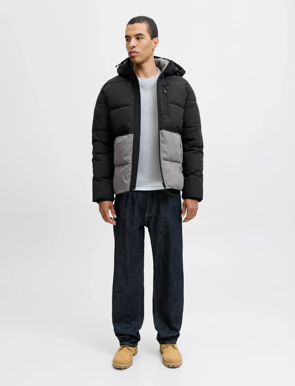 Jack & Jones - JJEOWEN PUFFER SN - vinterjackor - castlerock - 3