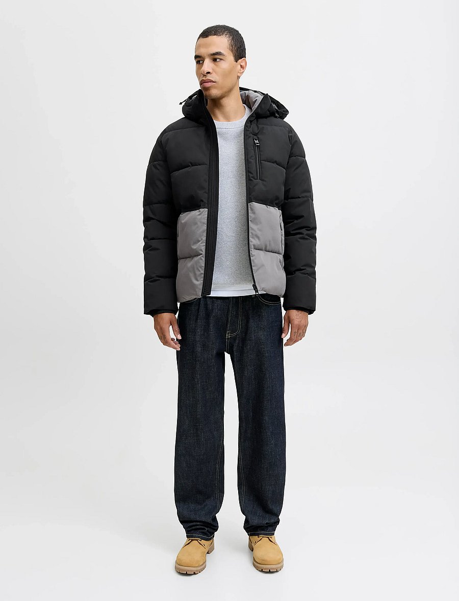 Jack & Jones - JJEOWEN PUFFER SN - voodriga joped - castlerock - 3