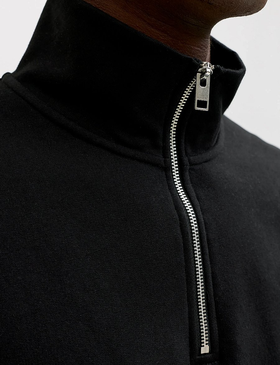 Jack & Jones - JJESOHO SWEAT QUARTER ZIP HN NOOS - kollektioner - black - 4