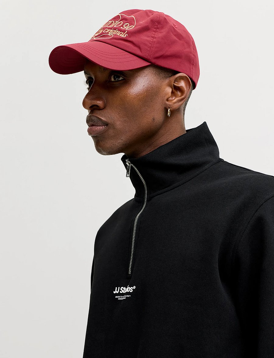 Jack & Jones - JJESOHO SWEAT QUARTER ZIP HN NOOS - kollektioner - black - 5
