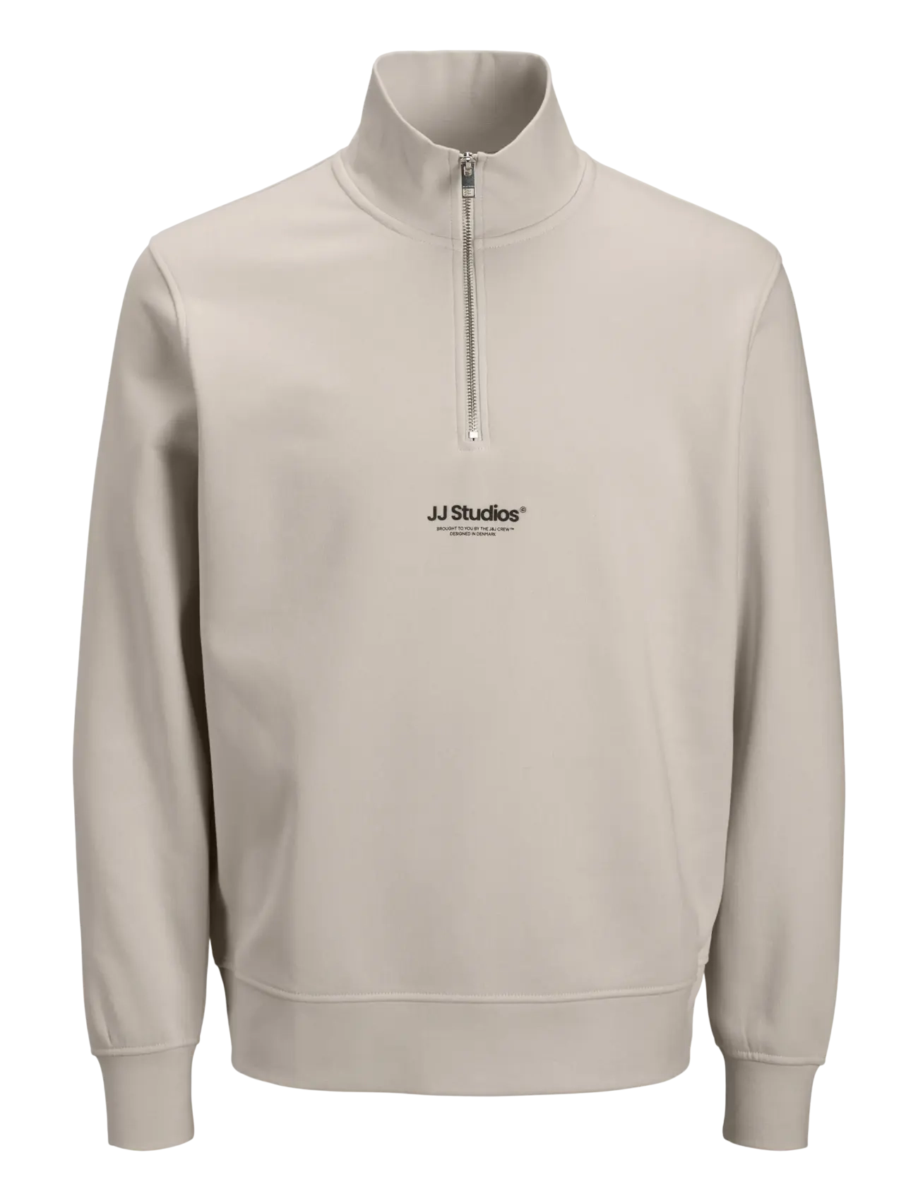 Jack & Jones JJESOHO SWEAT QUARTER ZIP HN NOOS - Sweatshirts & hættetrøjer - MOONBEAM / beige