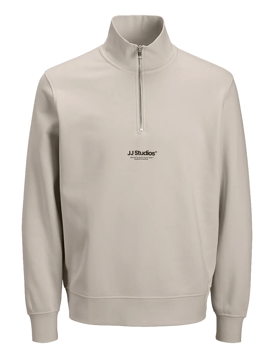 Jack & Jones - JJESOHO SWEAT QUARTER ZIP HN NOOS - swetry - moonbeam - 1