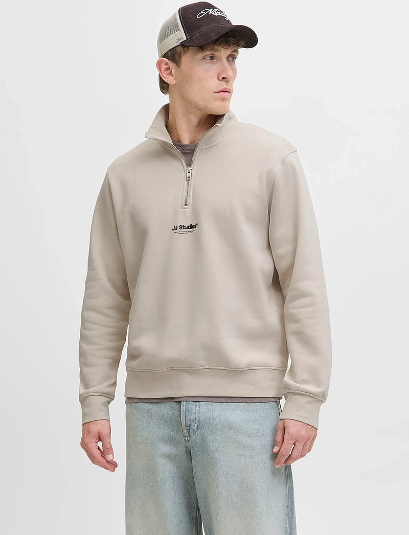 Jack & Jones - JJESOHO SWEAT QUARTER ZIP HN NOOS - kolleksjoner - moonbeam - 0