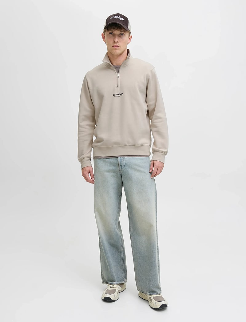 Jack & Jones - JJESOHO SWEAT QUARTER ZIP HN NOOS - kolleksjoner - moonbeam - 3