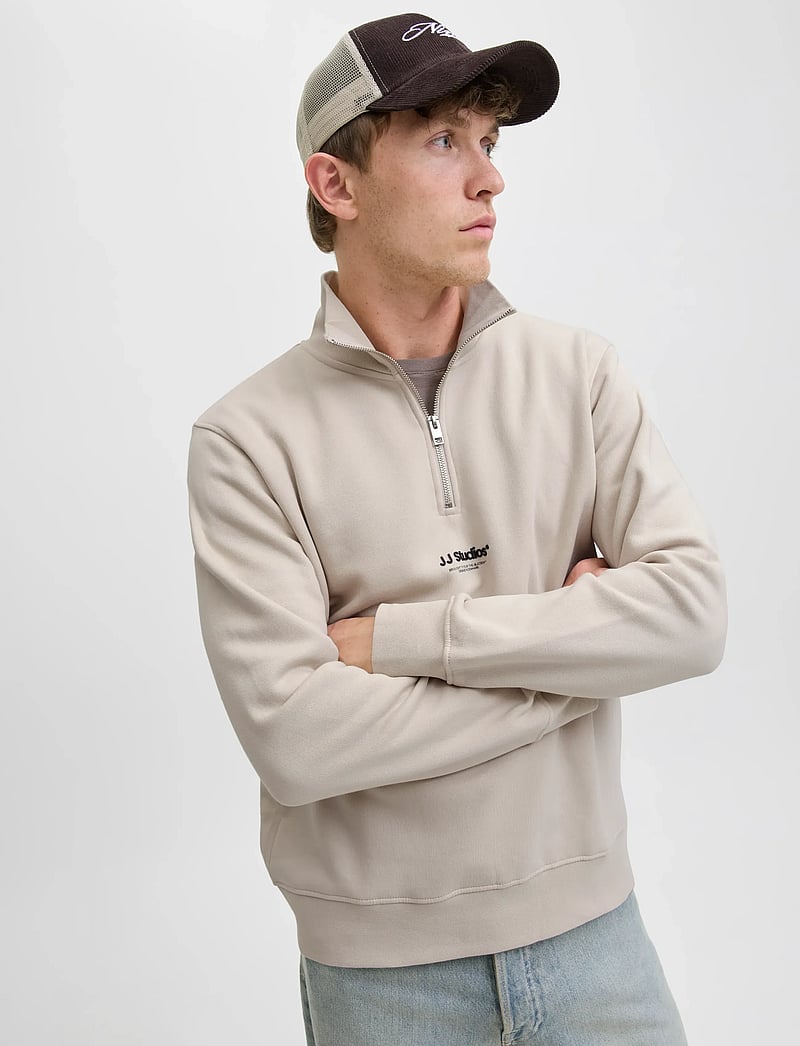 Jack & Jones - JJESOHO SWEAT QUARTER ZIP HN NOOS - kolleksjoner - moonbeam - 5