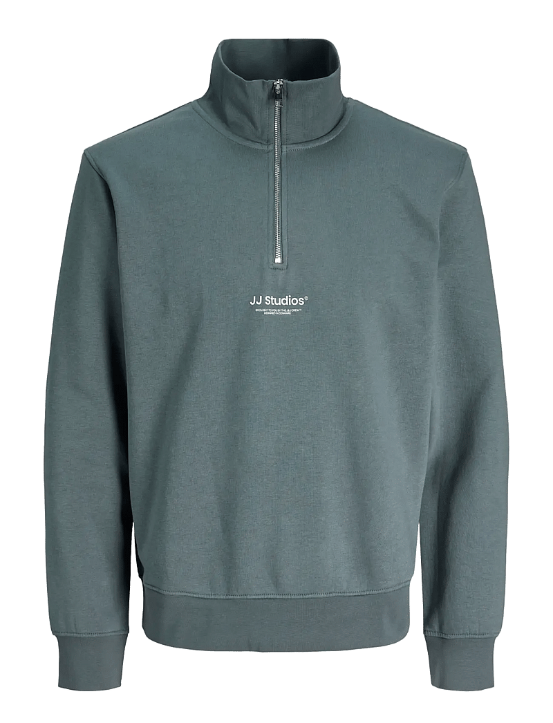 Jack & Jones - JJESOHO SWEAT QUARTER ZIP HN NOOS - kollektioner - stormy weather - 1
