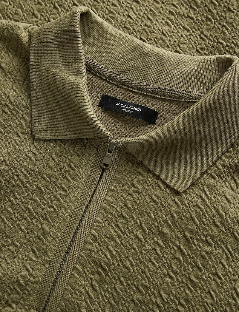 Jack & Jones - JPRBLAETHAN LS ZIP POLO STYD AW24 - dusky green - 1