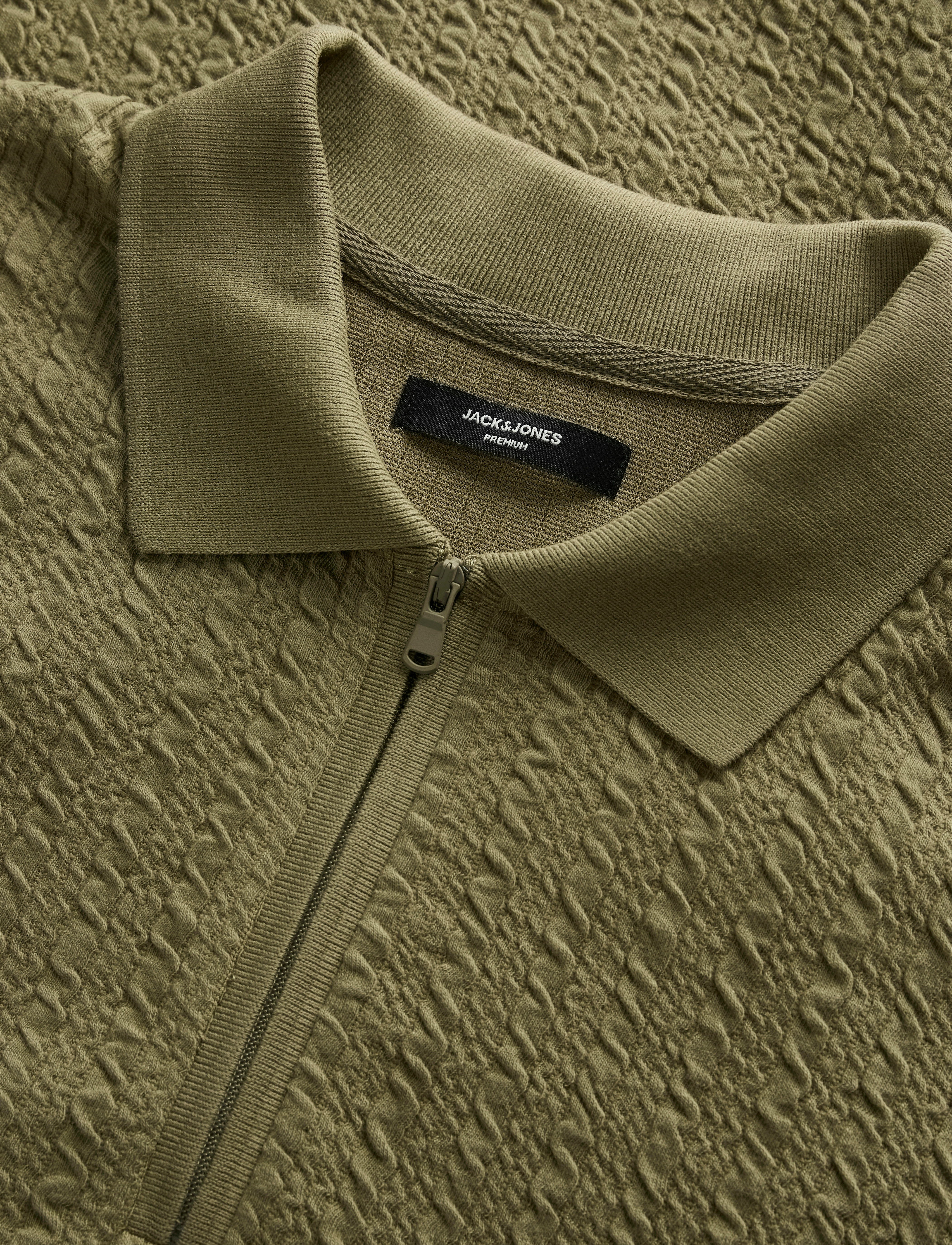 Jack & Jones - JPRBLAETHAN LS ZIP POLO STYD AW24 - dusky green - 1