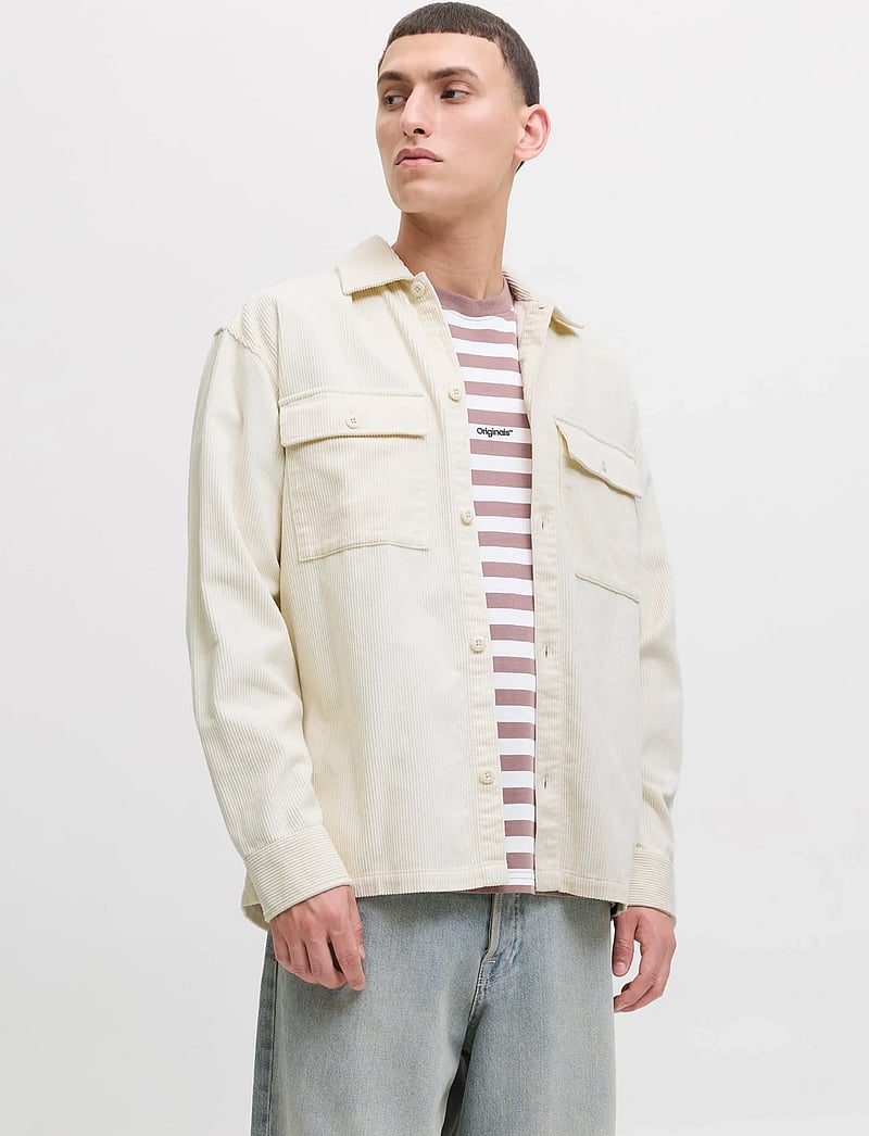 Jack & Jones - JJEPERFECT CORDUROY OVERSHIRT LS SN - kolekcijos - antique white - 0