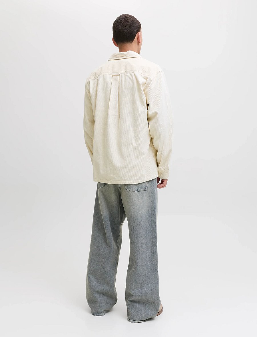 Jack & Jones - JJEPERFECT CORDUROY OVERSHIRT LS SN - collecties - antique white - 2