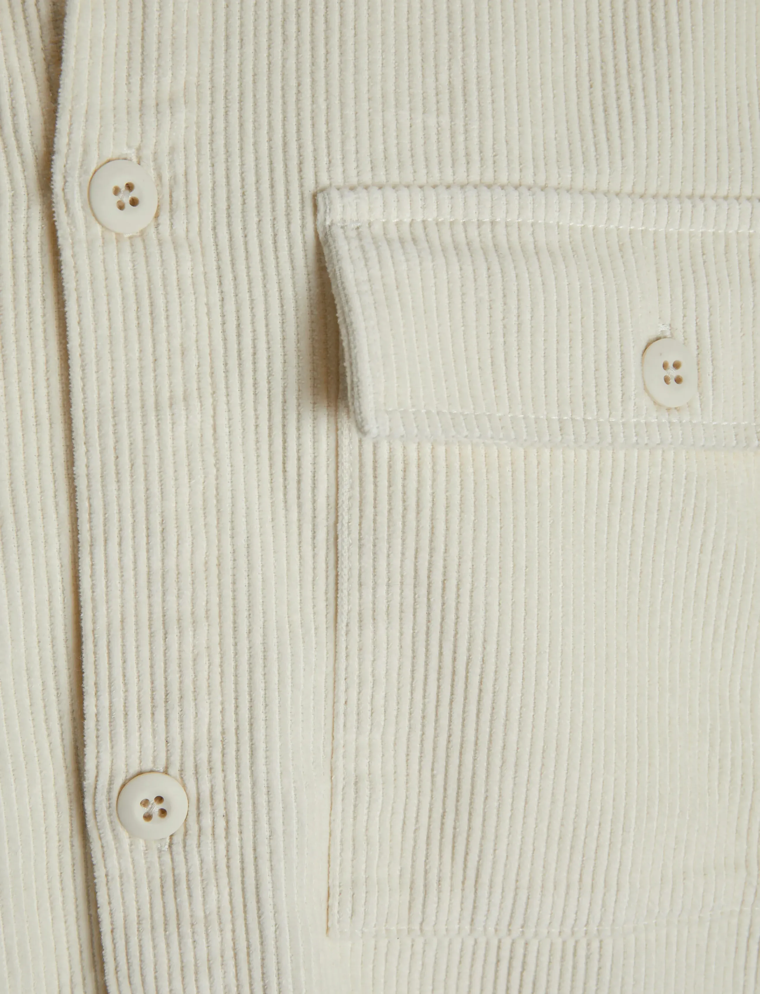 Jack & Jones - JJEPERFECT CORDUROY OVERSHIRT LS SN - collections - antique white - 3