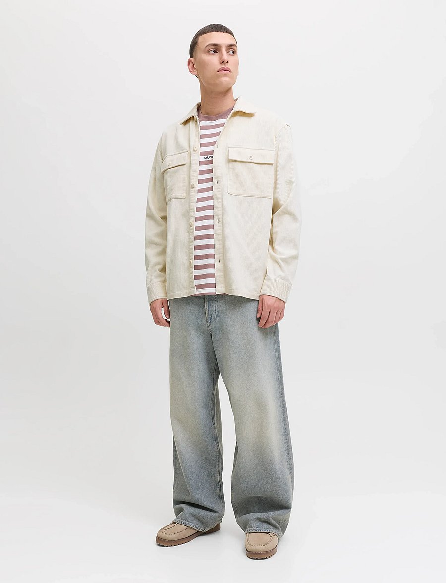 Jack & Jones - JJEPERFECT CORDUROY OVERSHIRT LS SN - collecties - antique white - 4