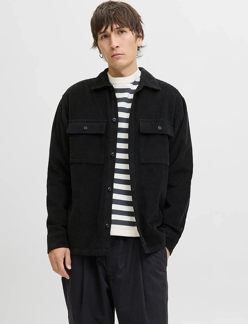 Jack & Jones - JJEPERFECT CORDUROY OVERSHIRT LS SN - collections - black - 0