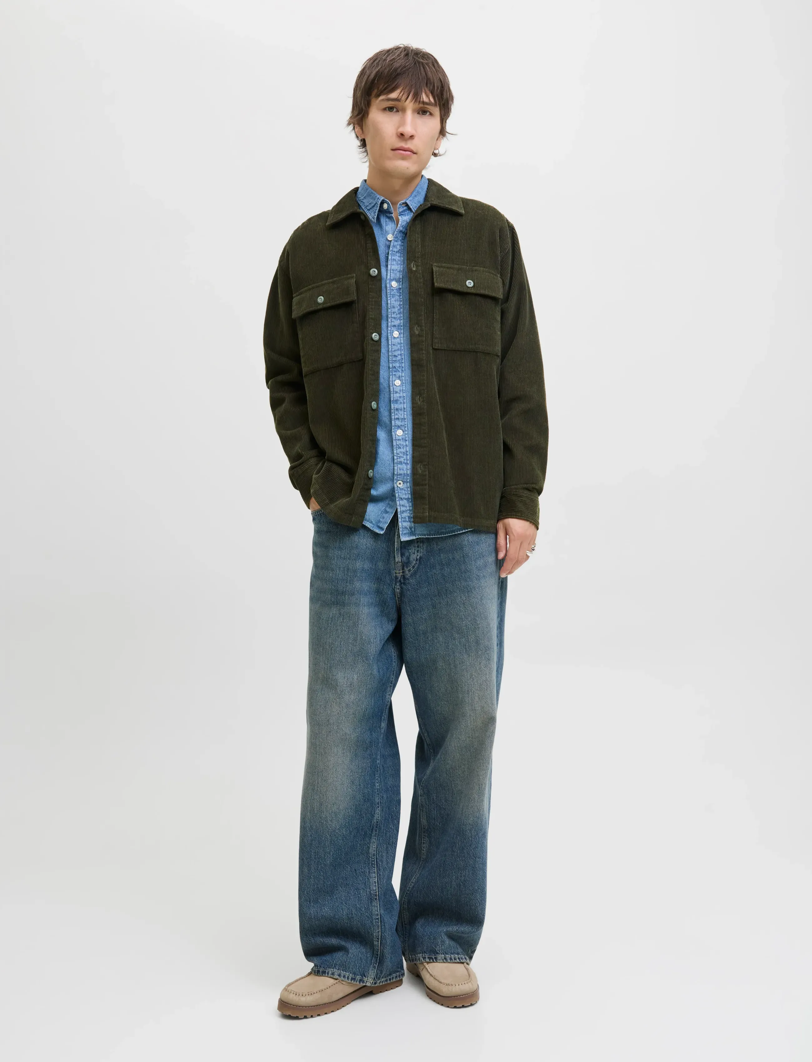 Jack & Jones - JJEPERFECT CORDUROY OVERSHIRT LS SN - collections - rosin - 3