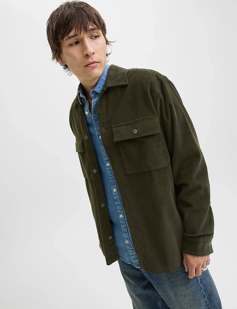 Jack & Jones - JJEPERFECT CORDUROY OVERSHIRT LS SN - kollektioner - rosin - 5