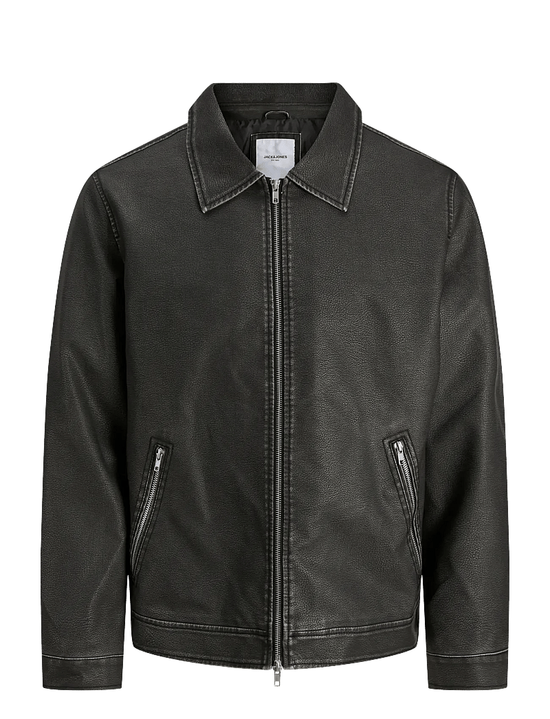 Jack & Jones - JJECASABLANCA PU JACKET NOOS - frühlingsjacken - black - 1
