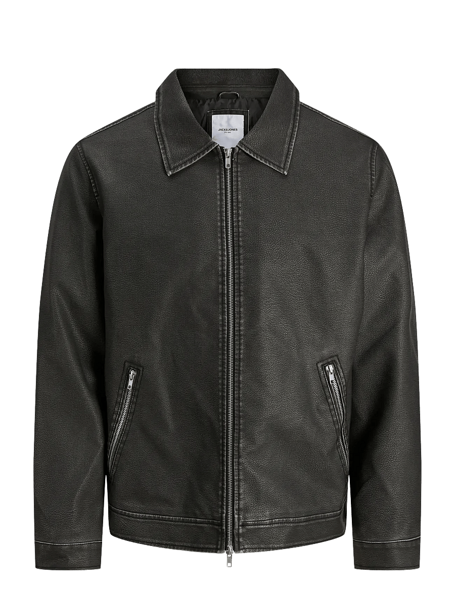 Jack & Jones - JJECASABLANCA PU JACKET NOOS - vårjackor - black - 1