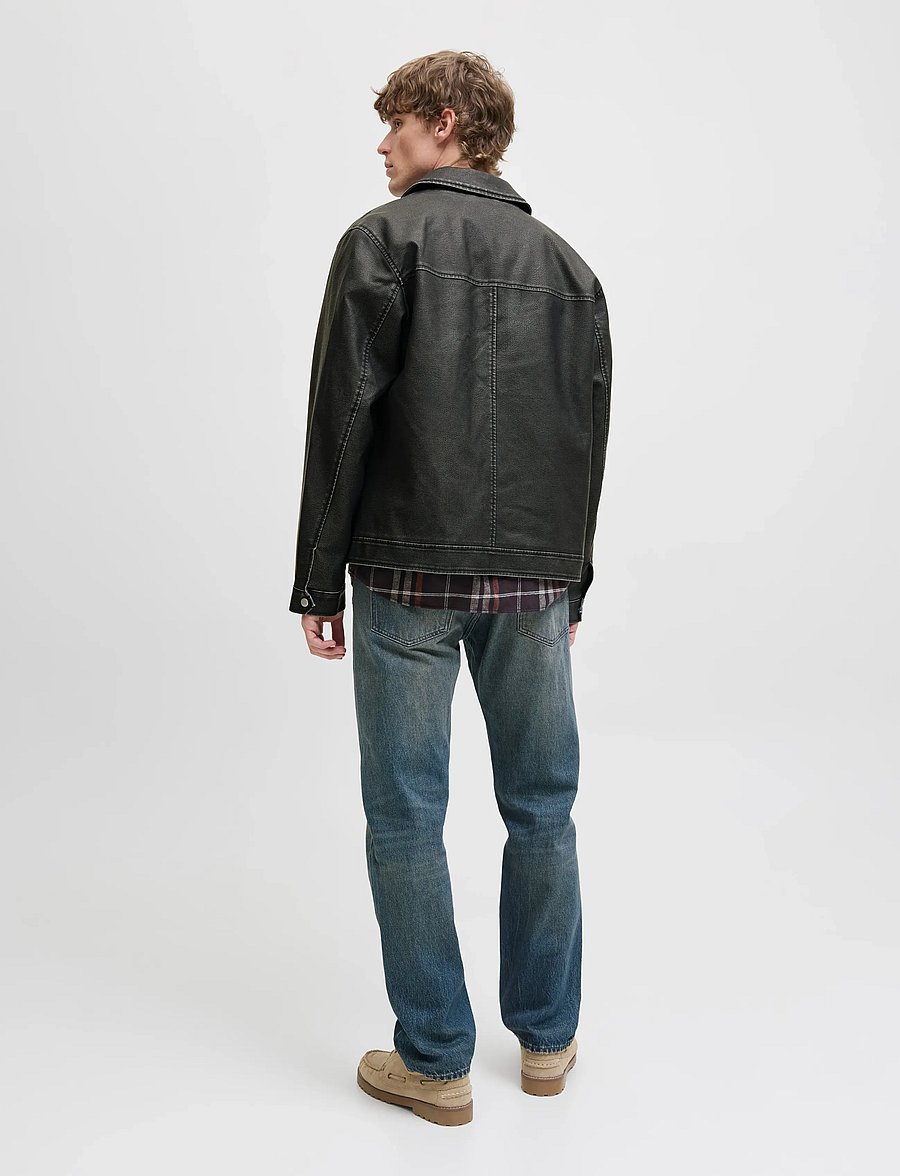 Jack & Jones - JJECASABLANCA PU JACKET NOOS - vårjackor - black - 2