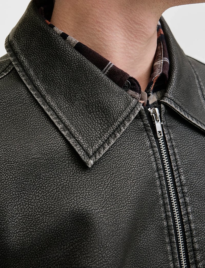 Jack & Jones - JJECASABLANCA PU JACKET NOOS - frühlingsjacken - black - 4