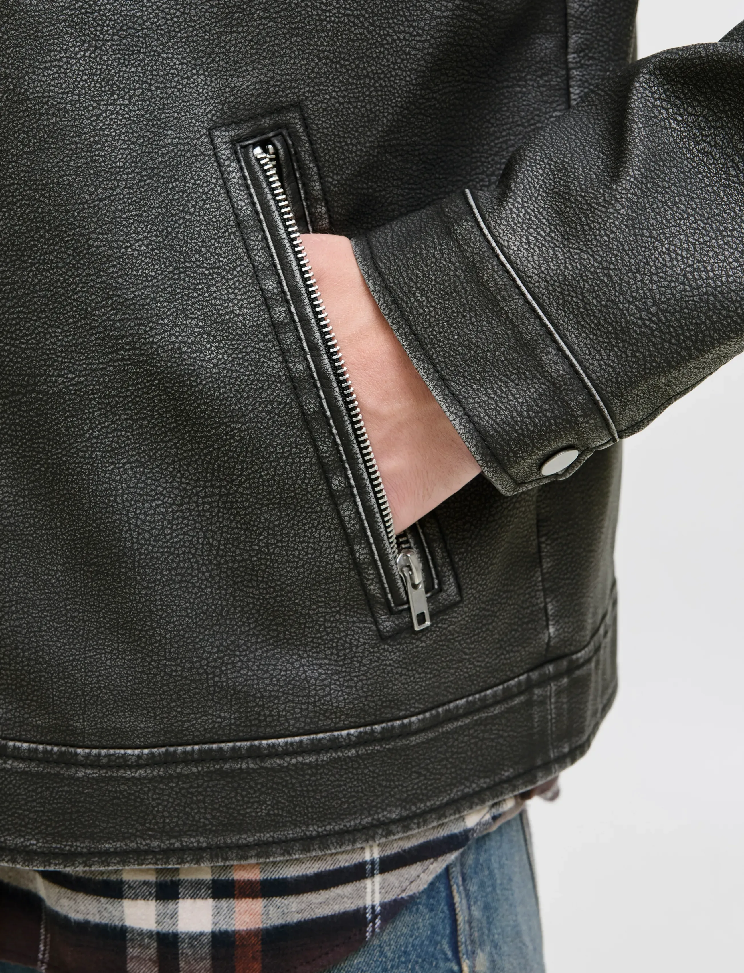 Jack & Jones - JJECASABLANCA PU JACKET NOOS - spring jackets - black - 5