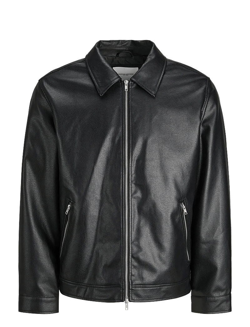 Jack & Jones - JJECASABLANCA PU JACKET NOOS - frühlingsjacken - black - 1