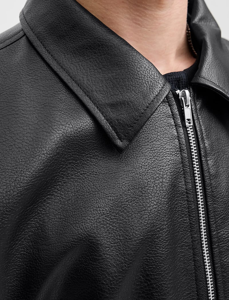 Jack & Jones - JJECASABLANCA PU JACKET NOOS - frühlingsjacken - black - 5