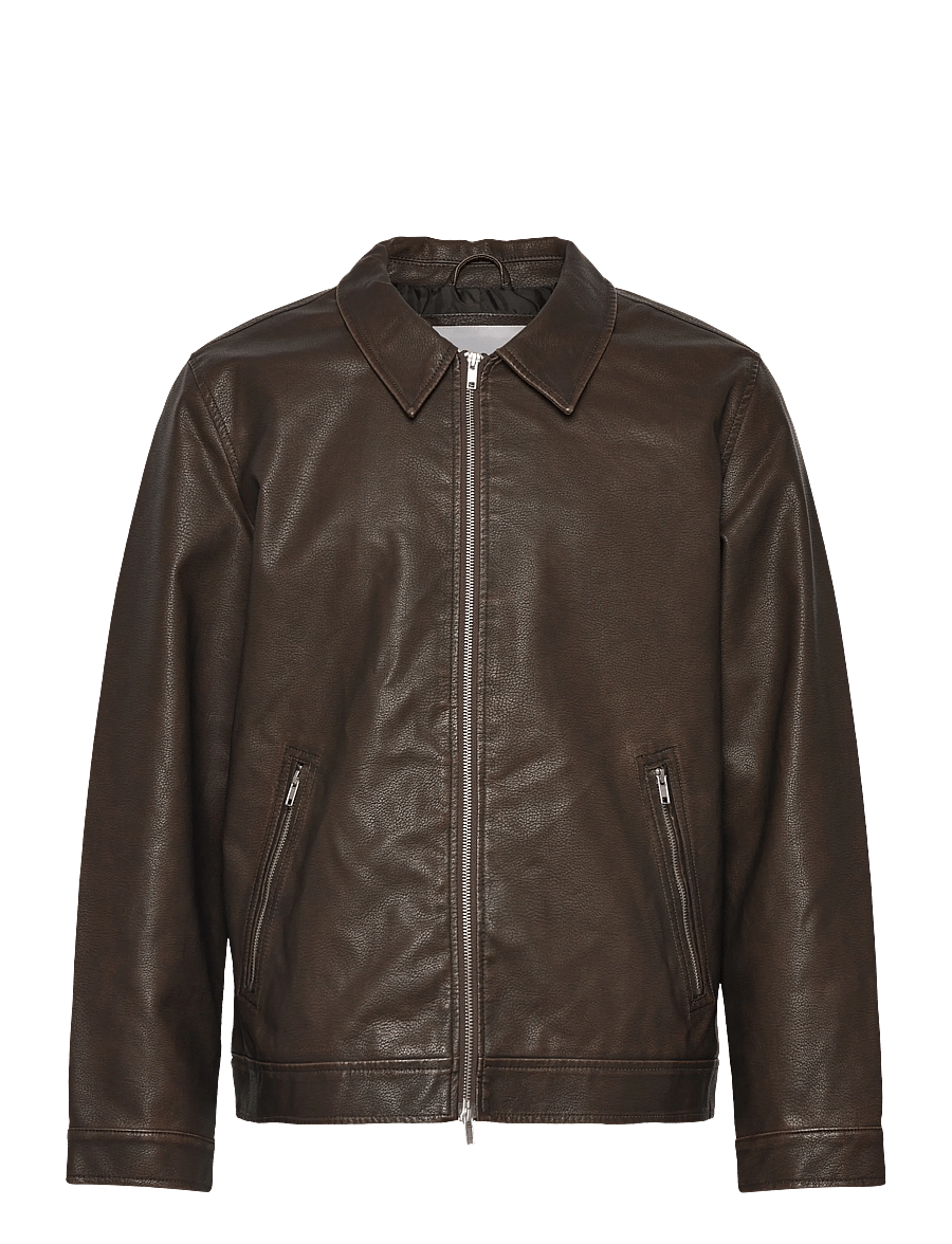 Jack & Jones - JJECASABLANCA PU JACKET NOOS - frühlingsjacken - chocolate brown - 1