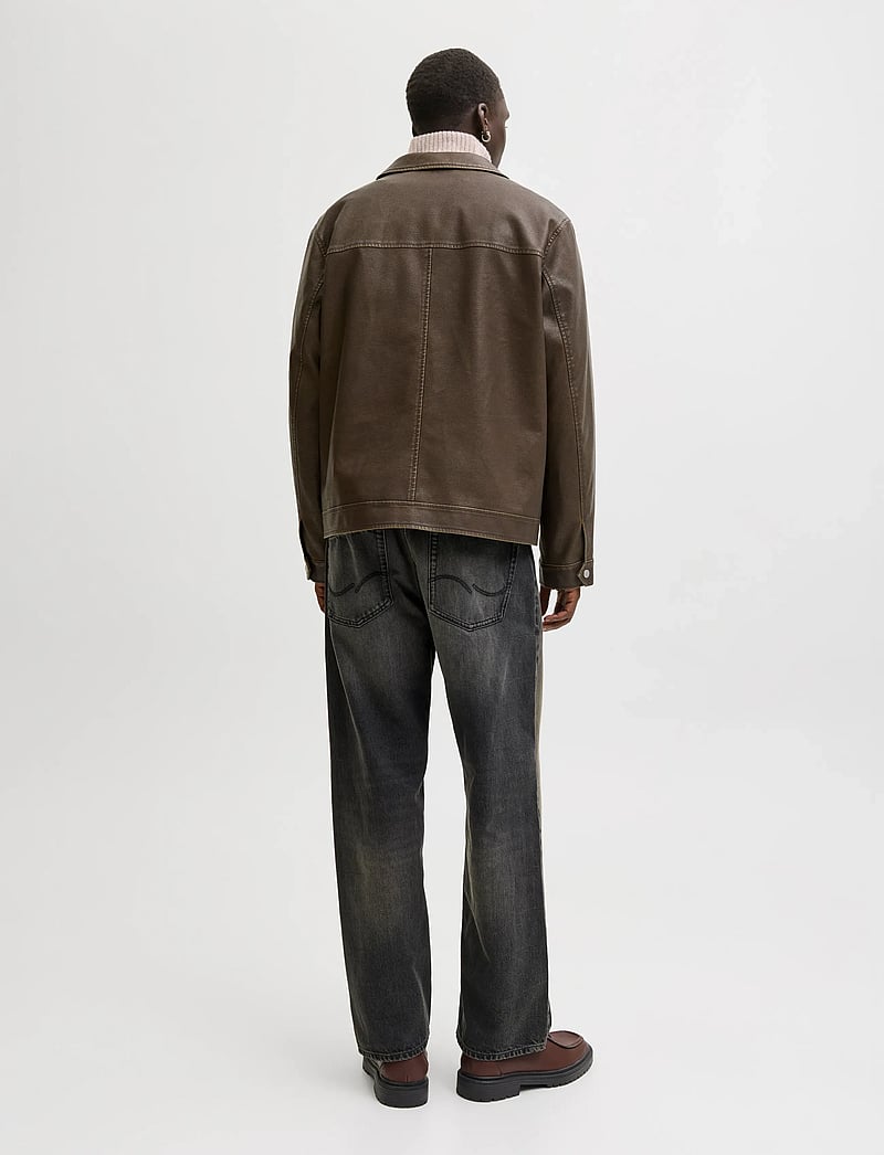 Jack & Jones - JJECASABLANCA PU JACKET NOOS - frühlingsjacken - chocolate brown - 3