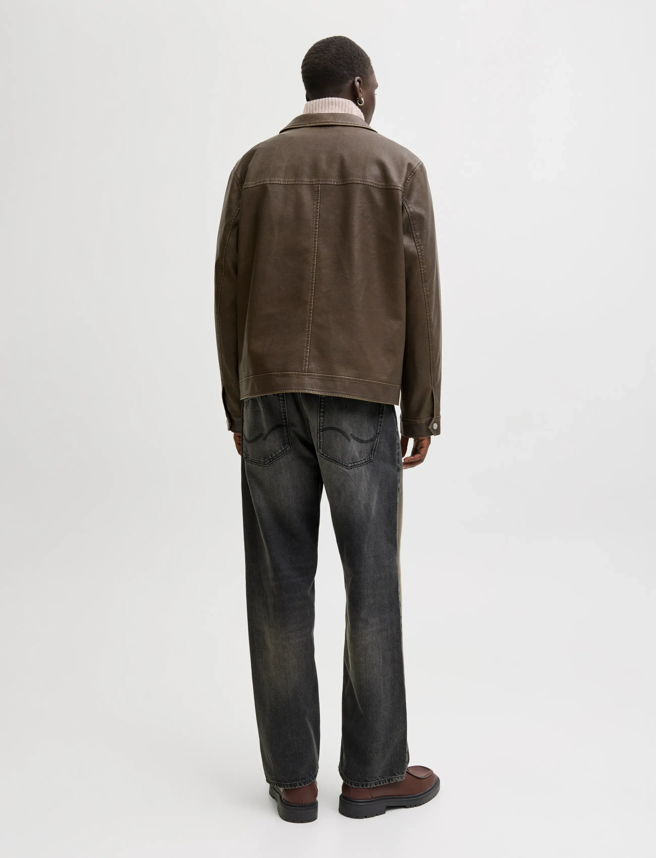 Jack & Jones - JJECASABLANCA PU JACKET NOOS - forårsjakker - chocolate brown - 3